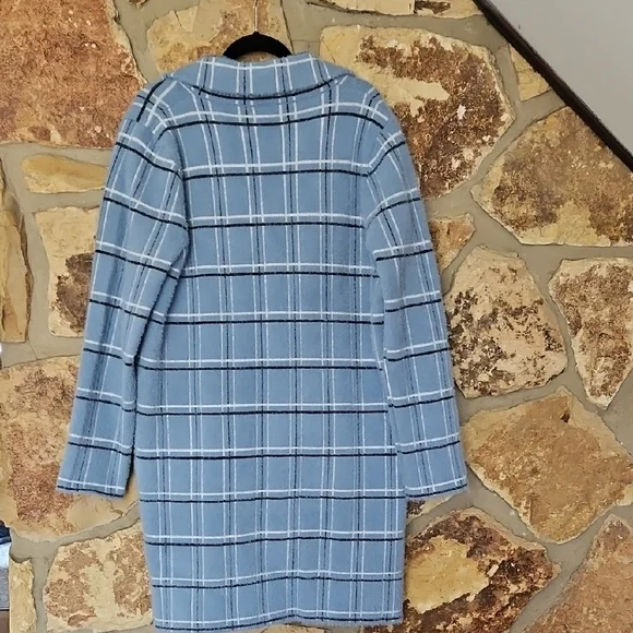 Love Token Blue Coat with Windowpane Plaid Design Sz Xlg - Picture 6 of 8